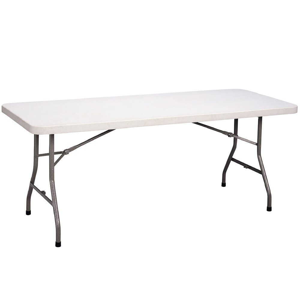 Correll Folding Table, 30" x 60" Plastic, White Granite FS3060