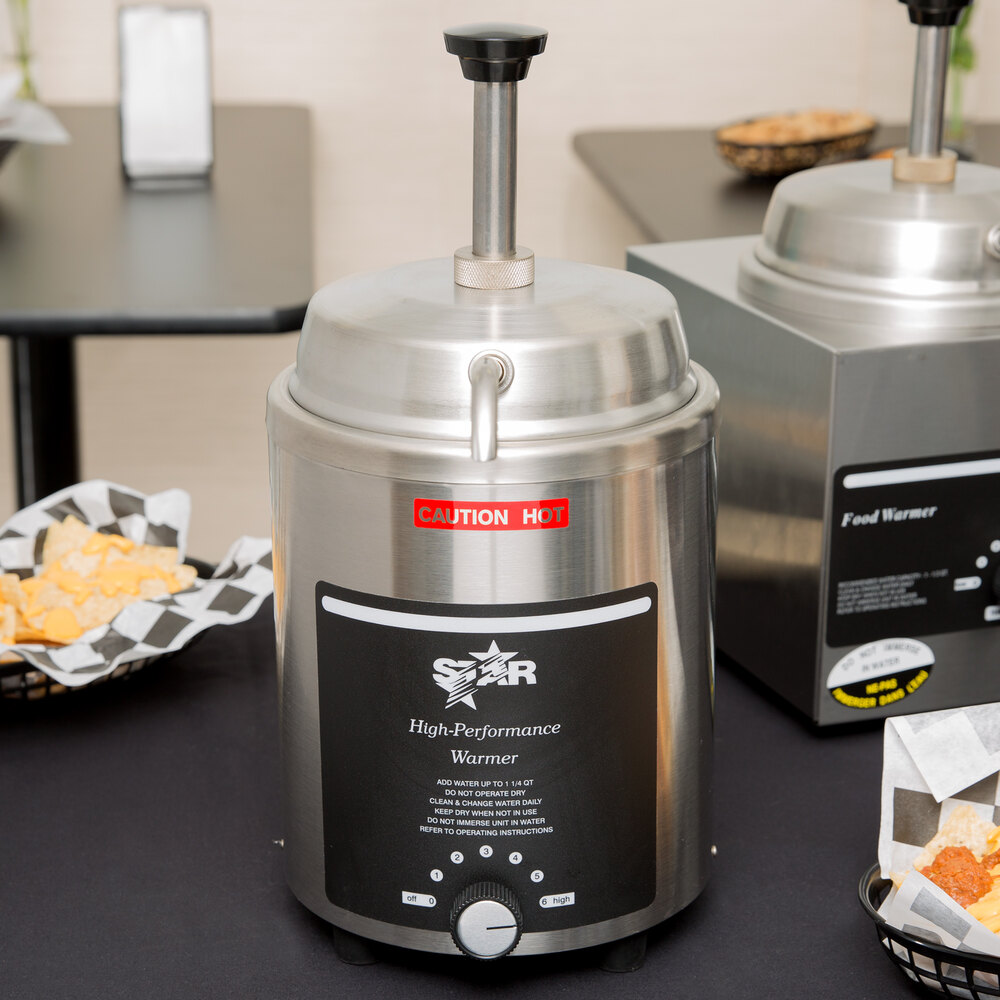 Star 4RWP 4 Qt. Stainless Steel Food Warmer with Pump 120V