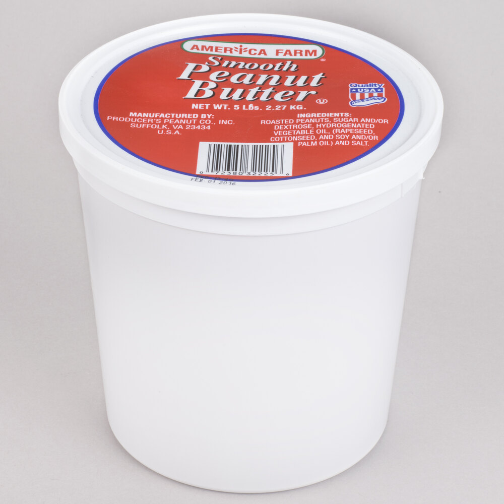 Bulk Smooth Peanut Butter (6) 5 lb. Tubs / Case 6/Case