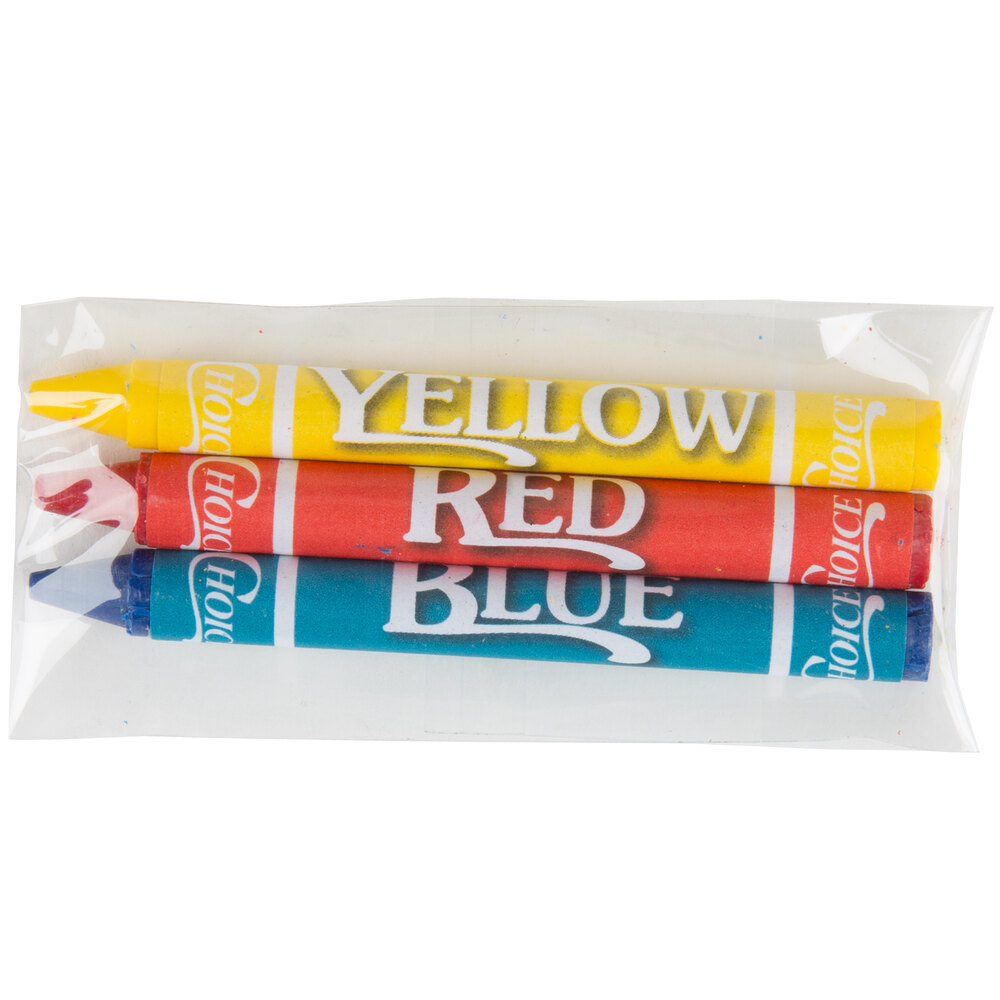 Choice 3 Pack Kids' Restaurant Crayons 100/Box
