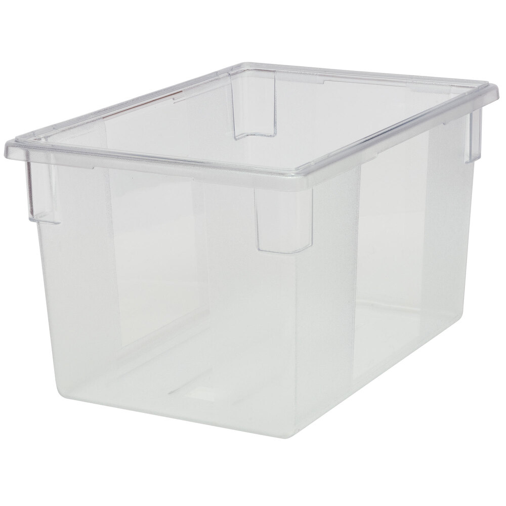 Rubbermaid FG330100CLR Clear Polycarbonate Food Storage Box 26" x 18" x 15"