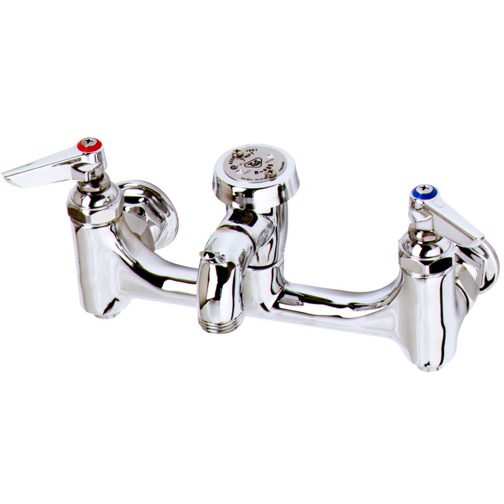 T&S B0674BSTP Wall Mounted Service Sink Faucet with Polished Chrome