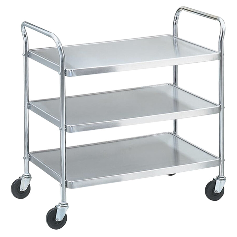 Vollrath 97105 Knocked Down Stainless Steel 3 Shelf Utility Cart 24