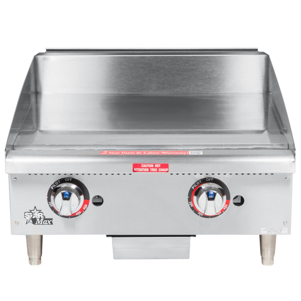 Star Max 624TCHSF 24" Countertop Gas Griddle with Chrome Plate and