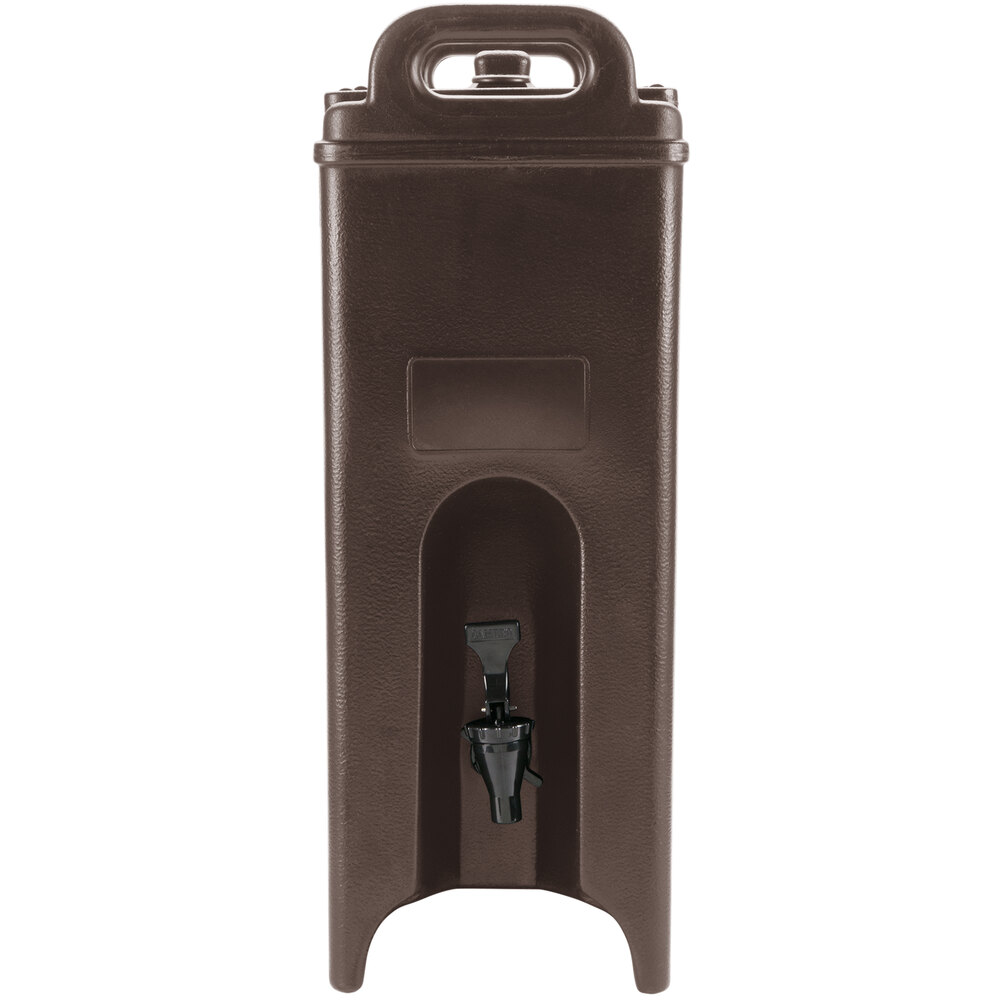 Cambro 500LCD131 Camtainer 4.75 Gallon Dark Brown Insulated Beverage