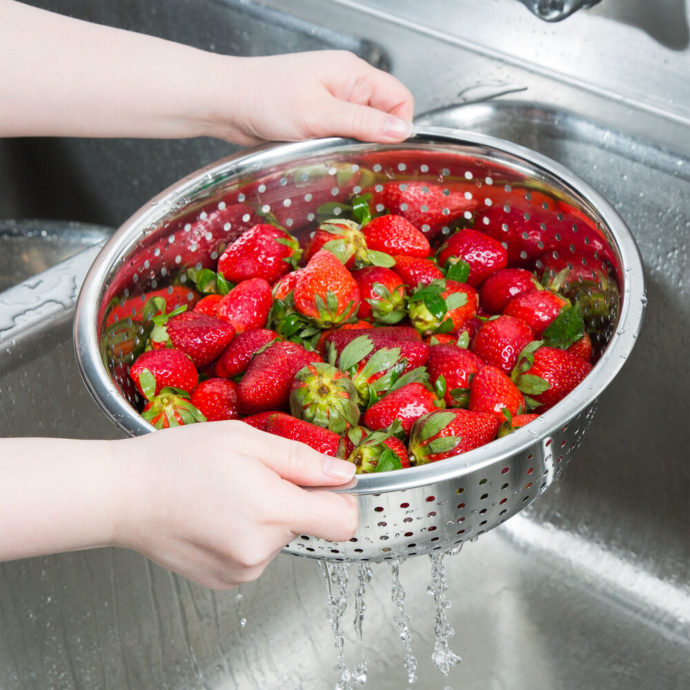 5.5 Qt. Stainless Steel Chinese Colander with Large Holes