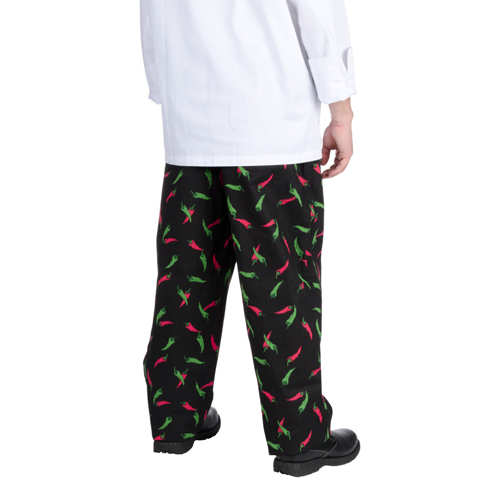Chef Revival P040PP Pepper Print Pattern EZ Fit Chef Pants 100 Cotton Size 5X