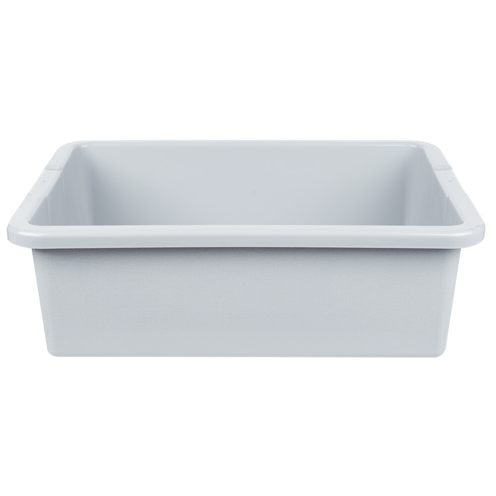 Rubbermaid 335192 Gray 21" x 17" x 7" Plastic Bus Tub, Bus Box