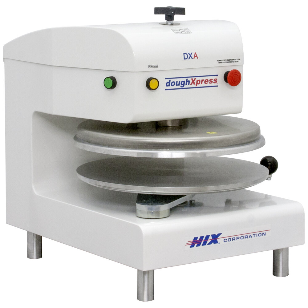 DoughXpress DXAWH Automatic Pizza Dough Press 18" White, Air Operated