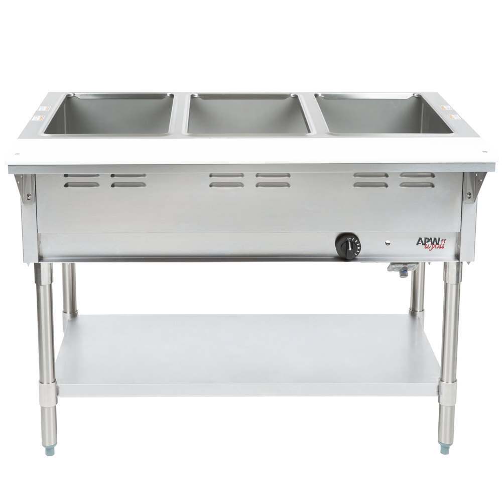 Liquid Propane APW Wyott GST2 Champion Open Well Two Pan Gas Steam