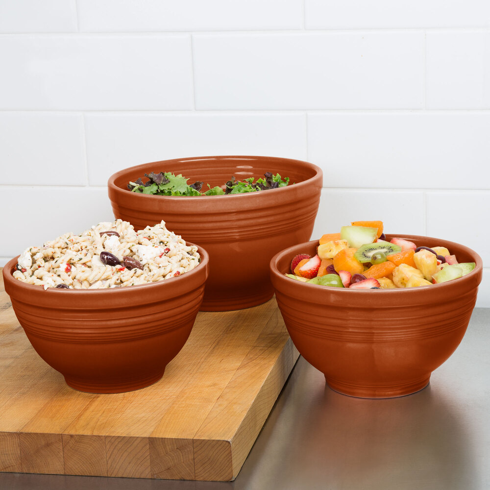 Homer Laughlin 967334 Fiesta Paprika 3Piece Prep Baking Bowl Set 2/Case