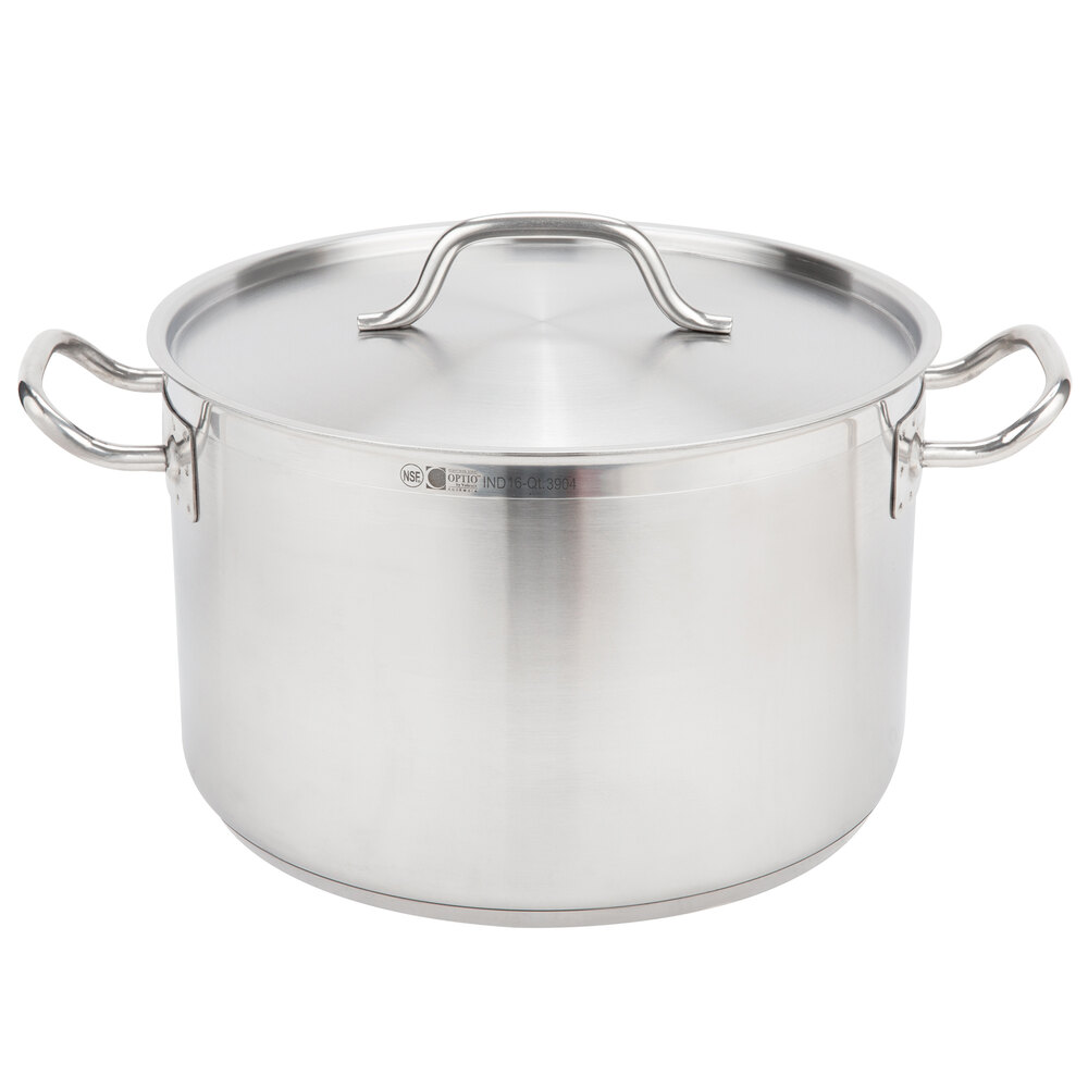 Vollrath / Lincoln 3904 Optio 16 Qt. Sauce Pot with Cover