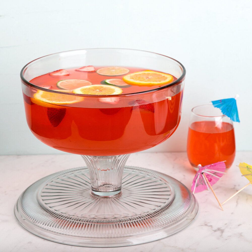 Anchor Hocking 86475L13 Canton 12" Glass Cake Stand / Punch Bowl Set