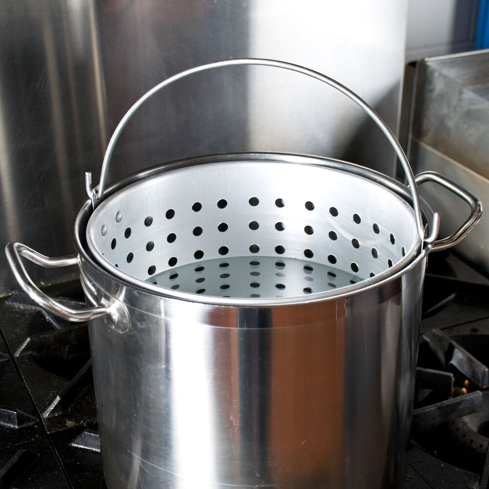 20 Qt. Aluminum Stock Pot Steamer Basket