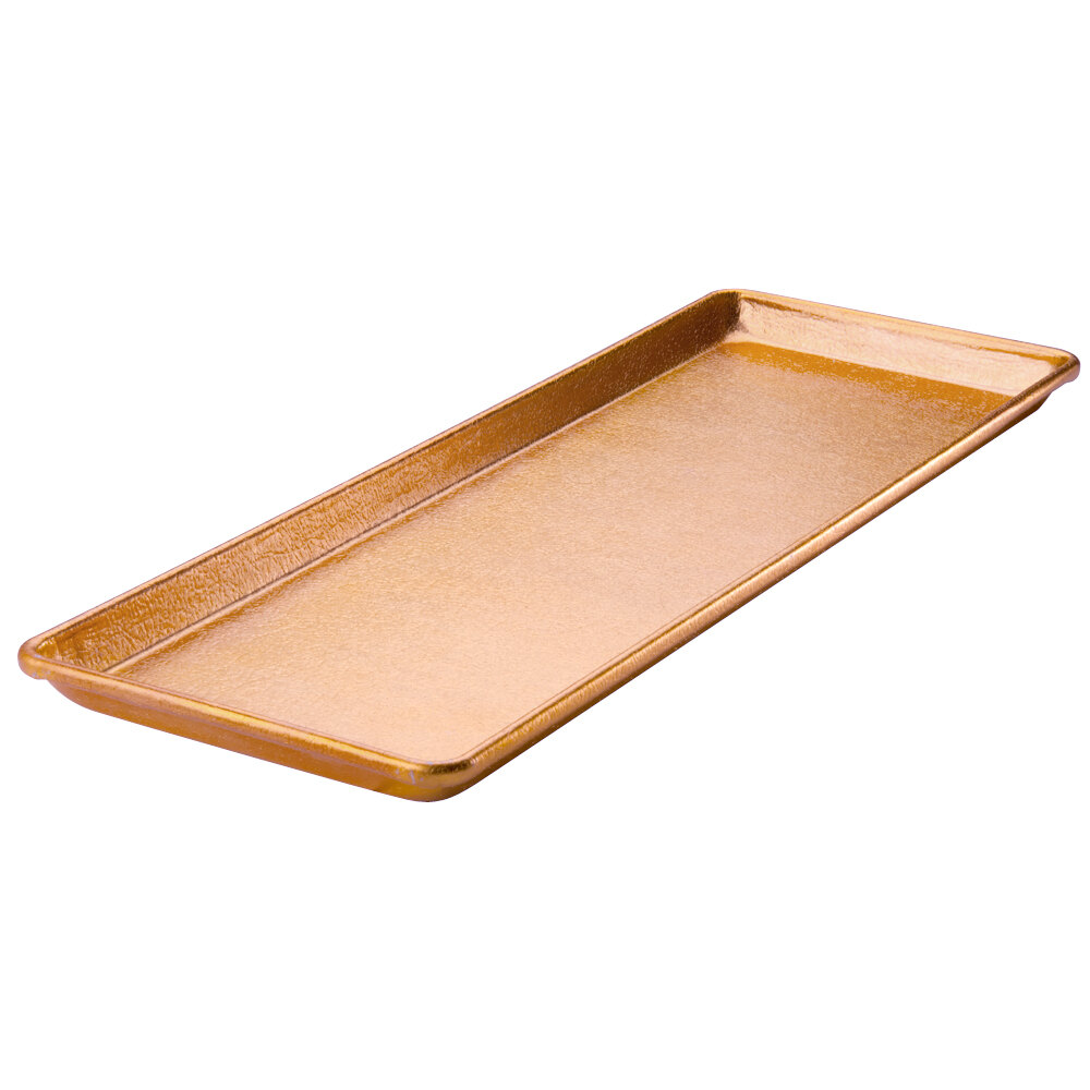 Chicago Metallic 40920 9" x 26" Bakery Display Tray Gold