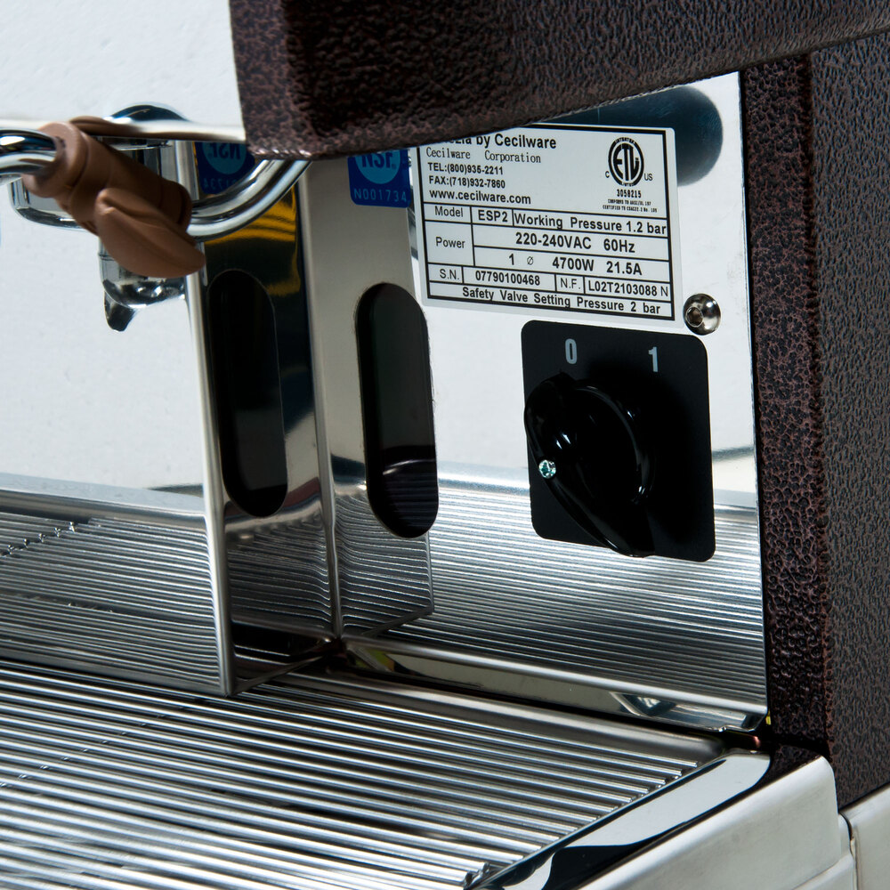 Cecilware ESP2220V Venezia II Two Group Espresso Machine 240V