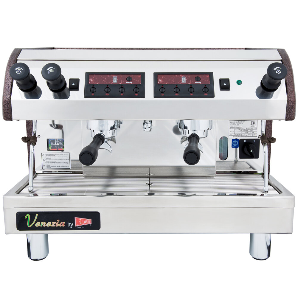Cecilware ESP2220V Venezia II Two Group Espresso Machine 240V