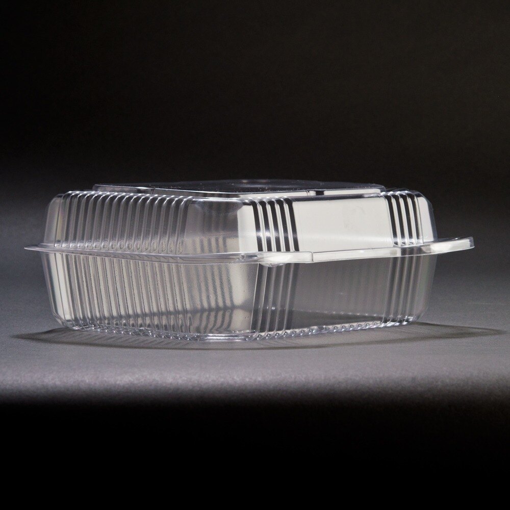 Durable Packaging PXT895 Tall 8" x 8" Clear Hinged