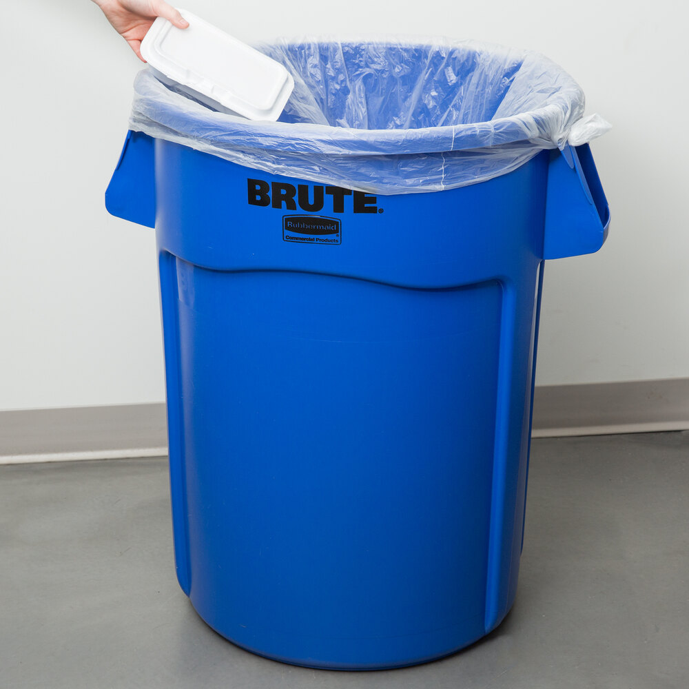 Rubbermaid FG264300BLUE BRUTE 44 Gallon Blue Trash Can