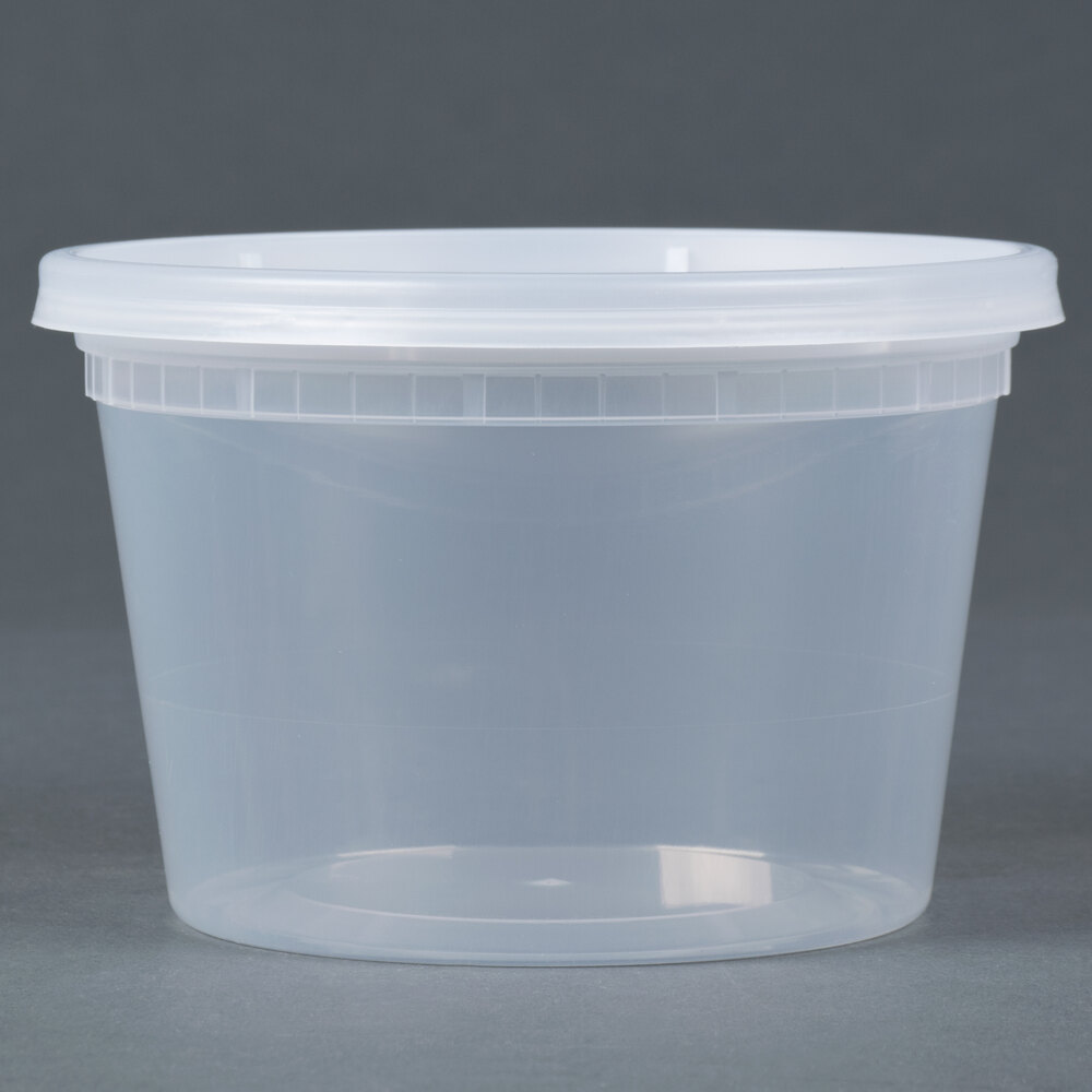 16 oz. Microwavable Translucent Plastic Deli Container
