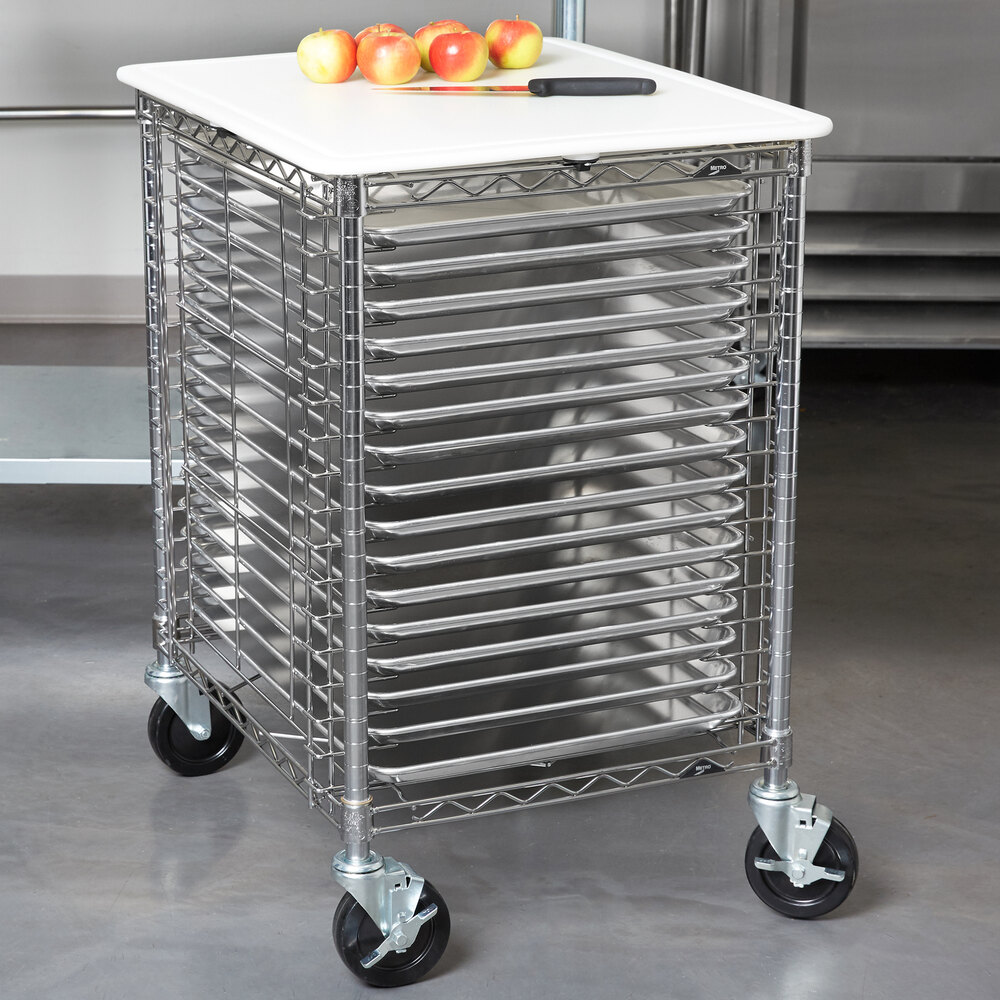 Metro RE1P End Load Portable Wire Prep Rack (Unassembled) 16 Pan Capacity