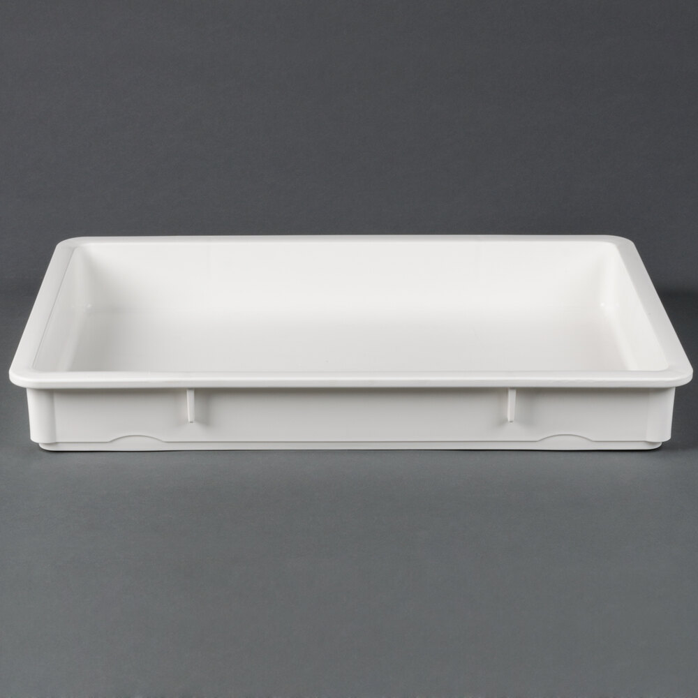 Cambro DB18263P148 18" x 26" x 3" White Polypropylene Pizza Dough