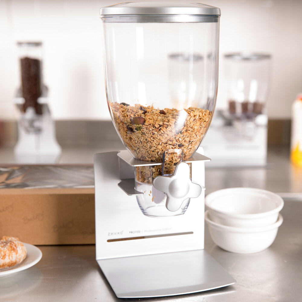 Zevro KCH06153 Silver Professional Single Canister Dry Food Dispenser