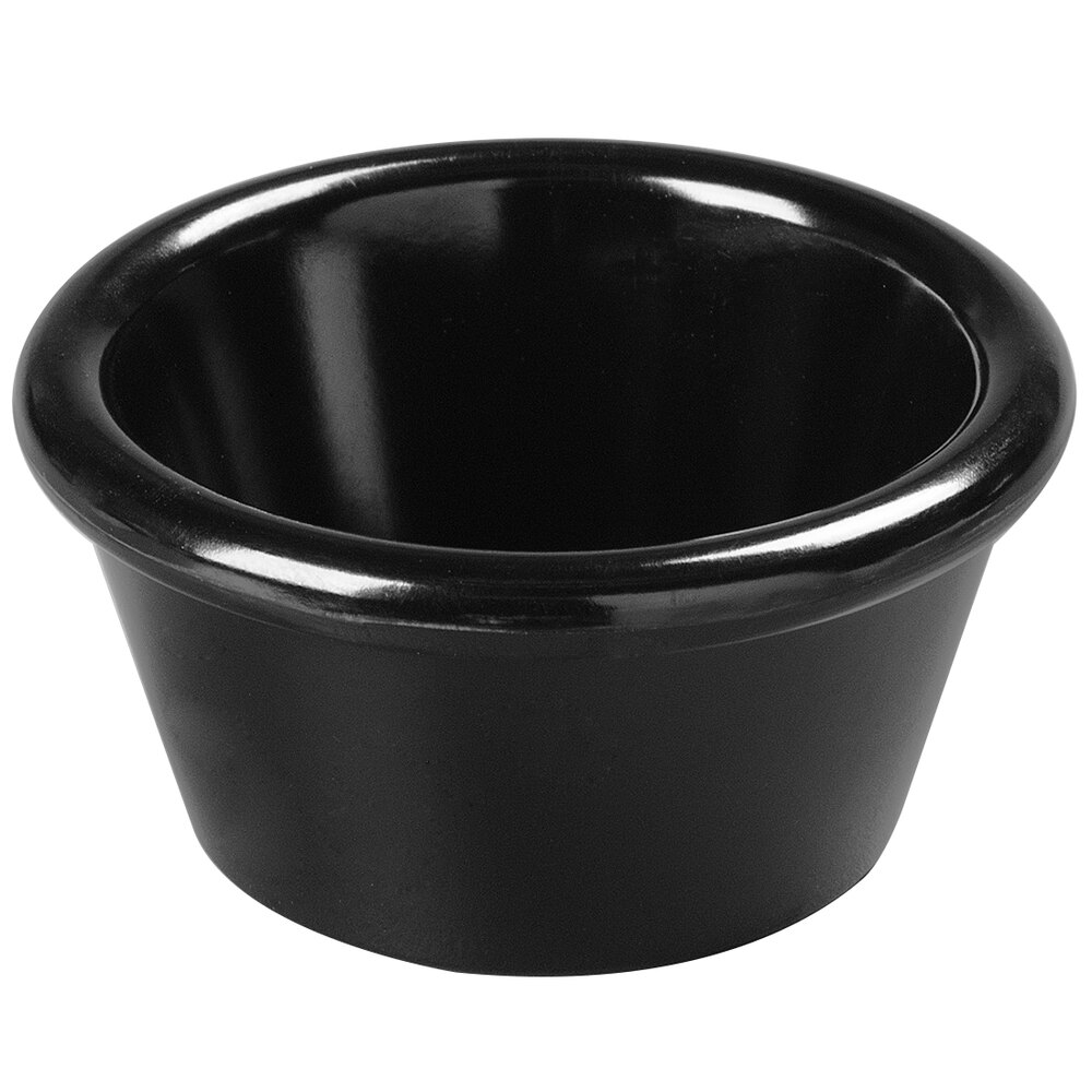 Carlisle 085203 2 oz. Black Smooth Plastic Ramekin 72/Case