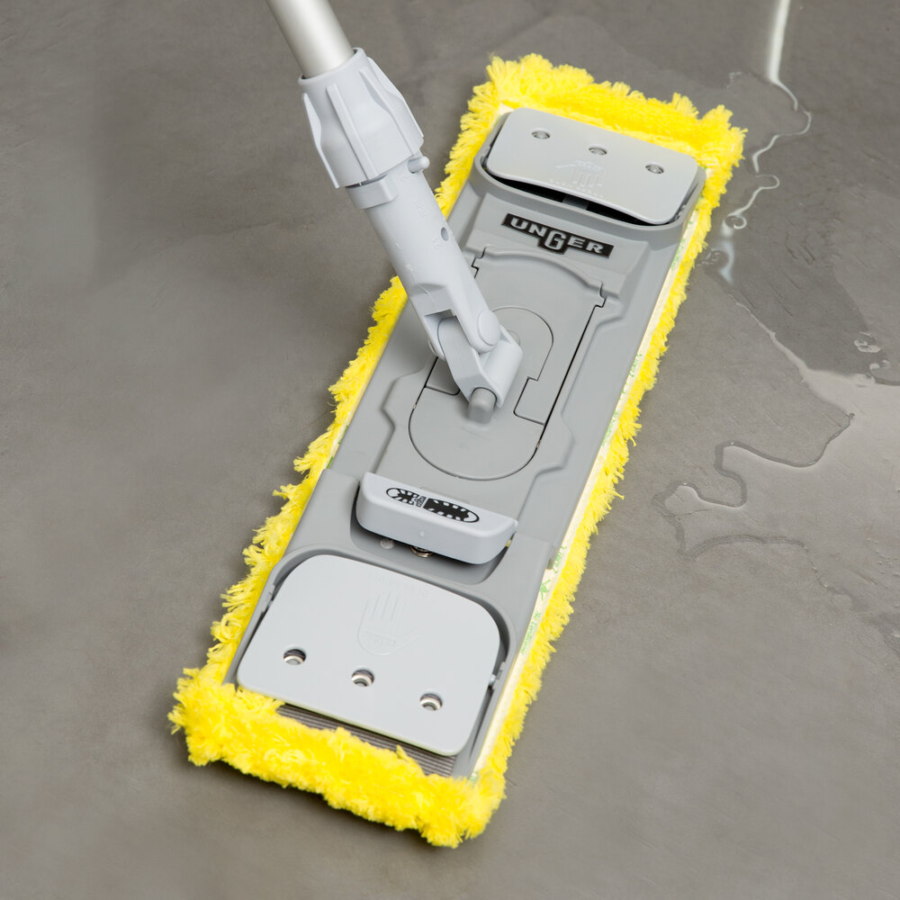 Unger MM40Y SmartColor MicroMop 15.0 16" Yellow Wet / Dry Mop Pad