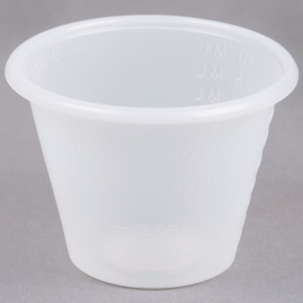 Choice 1 oz. Disposable Polypropylene Graduated Medicine Cup 5000/Case