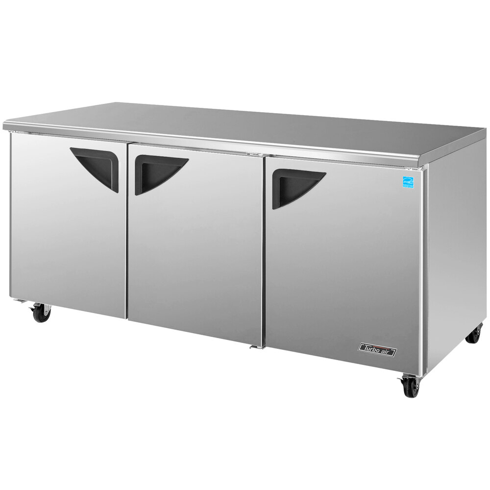 Turbo Air TUR72SD Super Deluxe 72" Undercounter Refrigerator 19 Cu. Ft.