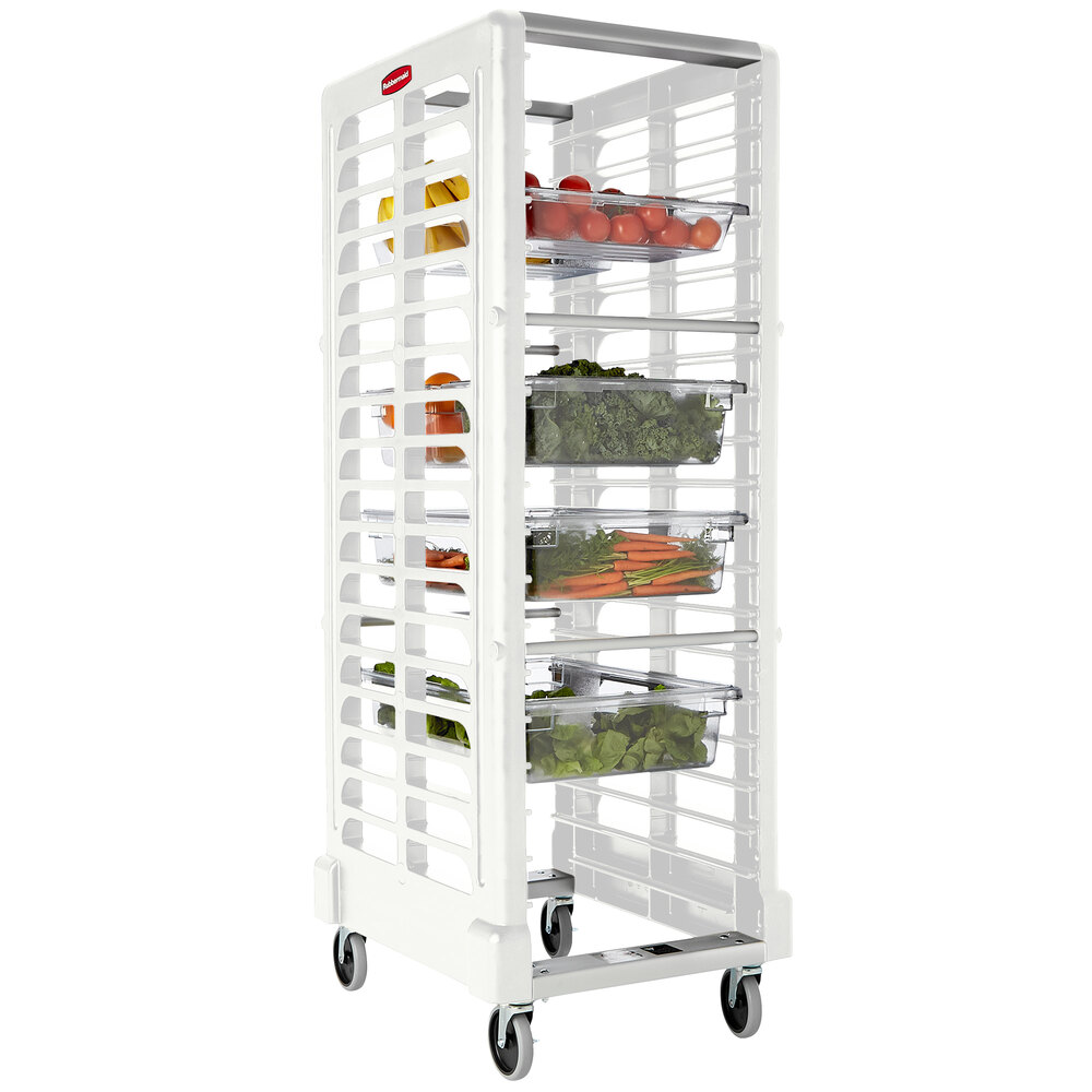 Rubbermaid 3320 18 Pan End Load Max System White Bun / Sheet Pan Rack