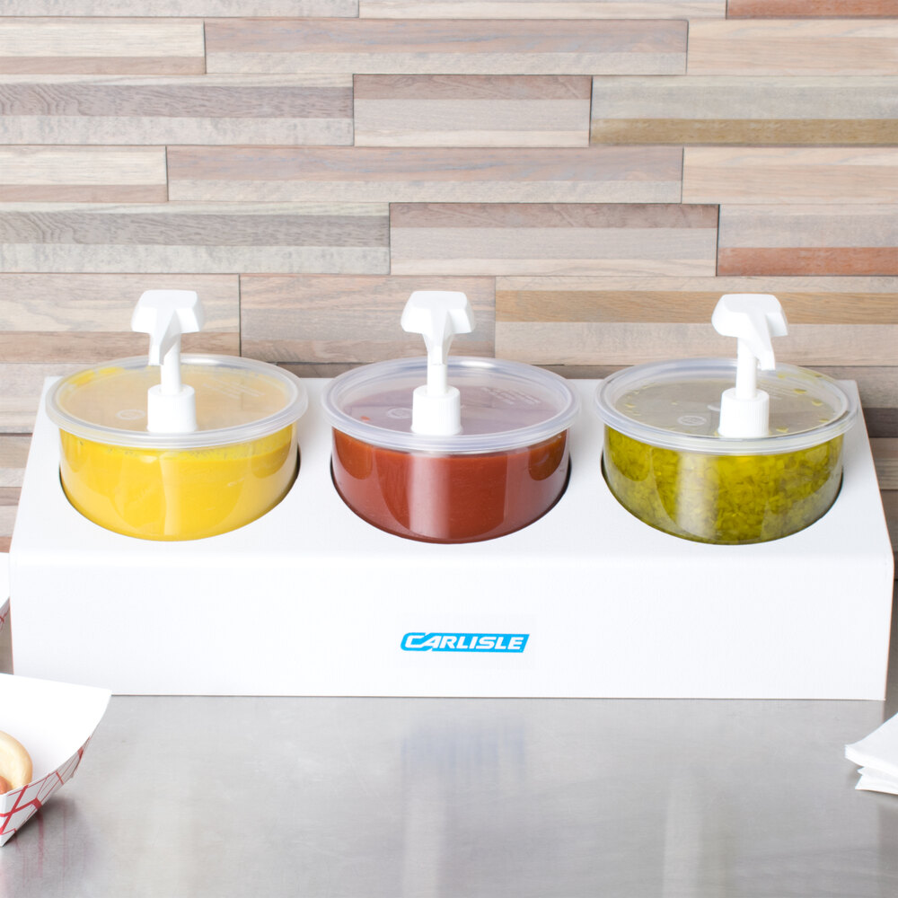 Carlisle 030600 Clear Crock Condiment Dispenser Station