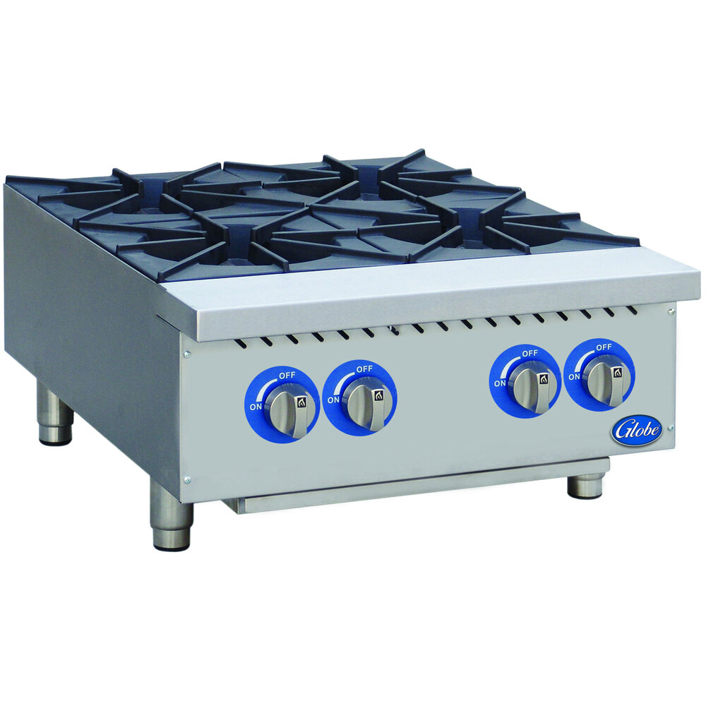 Globe GHP24G 24" Countertop Gas Hot Plate 88,000 BTU