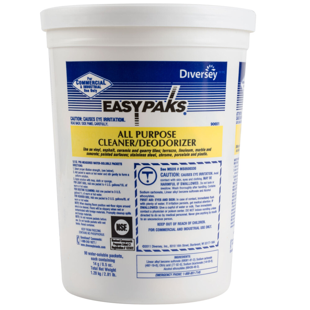 Diversey 990651 Easy Paks 0.5 oz. All Purpose Cleaner Packet 180/Case