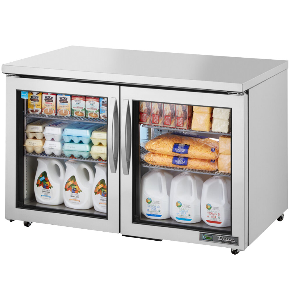 True TUC48GADAHCFGD01 48" ADA Height Undercounter Refrigerator with Glass Doors