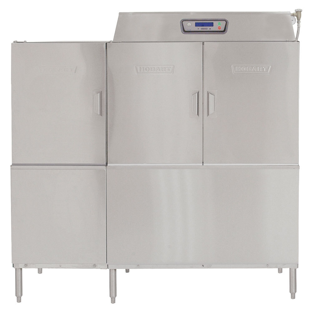 Hobart CLPS66e1 Conveyor High / Low Temperature Dishwasher with 30 kW Booster Heater and Power