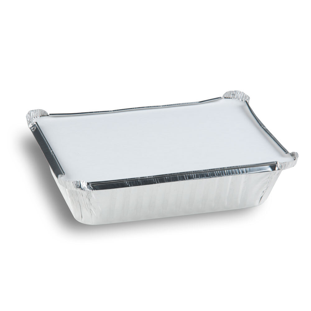 Durable Packaging 25030L250 2 1/4 lb. Rectangular Foil Pan with Board