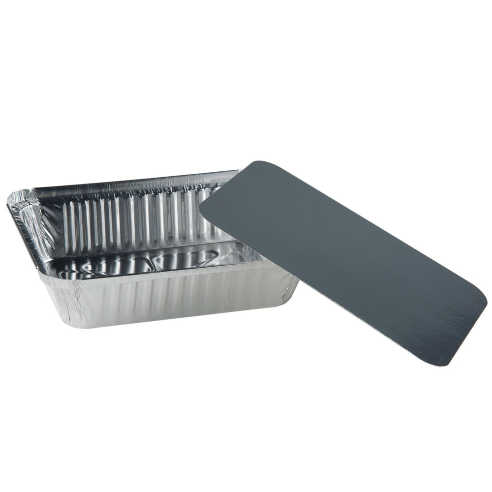 Durable Packaging 25030L250 2 1/4 lb. Rectangular Foil Pan with Board