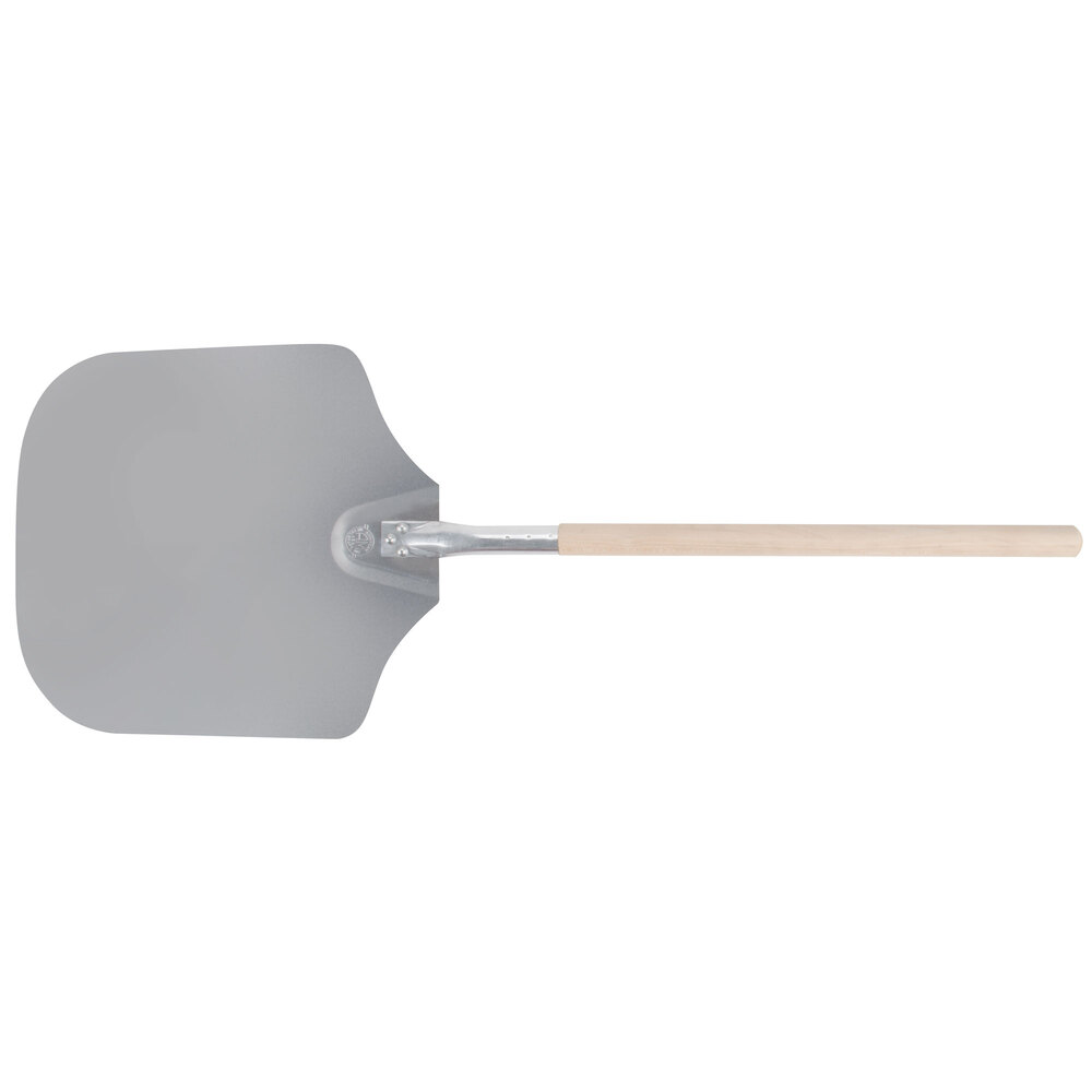 American Metalcraft 3714 14" x 16" Aluminum Pizza Peel with 21" Wood Handle