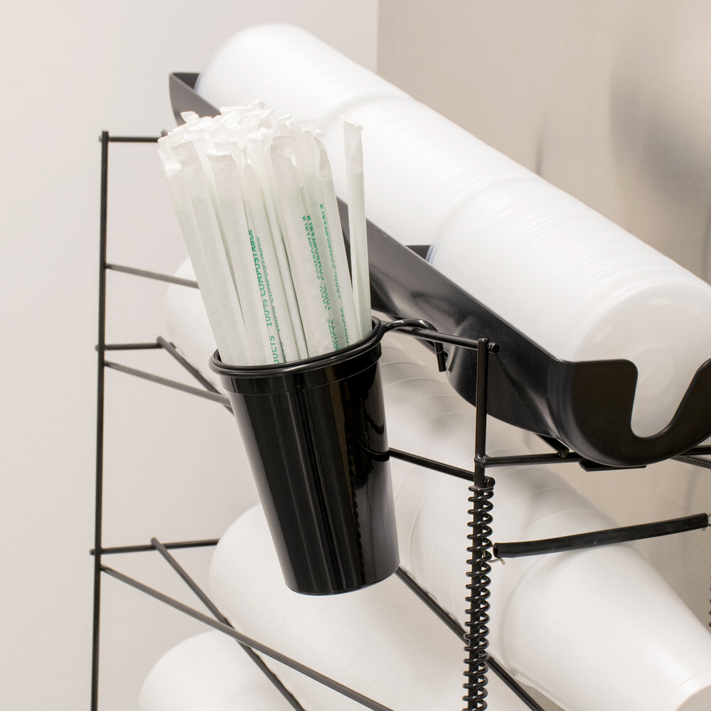 San Jamar C8500S Wireworks Cup and Caddy Straw Organizer