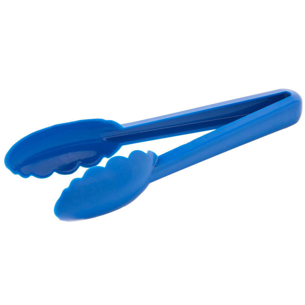 Mercer M35100BL Hell's Tools 9 1/2" Blue High Temperature Plastic Tongs