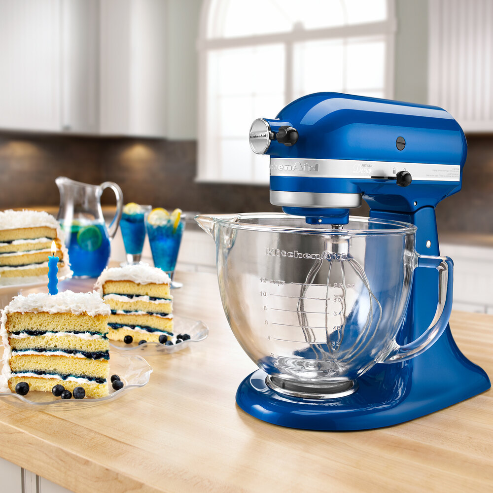 KitchenAid KSM155GBEB Electric Blue Premium Metallic Series 5 Qt