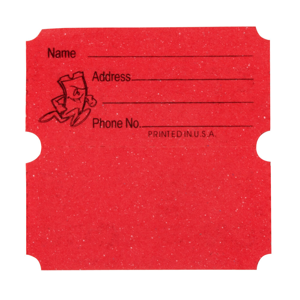 thumbnail image 2 of S Yellow Double-Sided Raffle Ticket Roll: 2000 Consecutively... 2 of 10