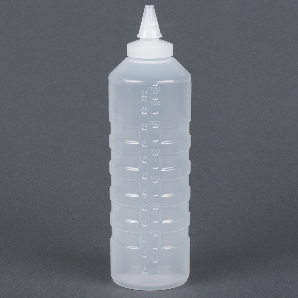 Vollrath 532413 24 oz. Clear Squeezable Dispenser with Cap