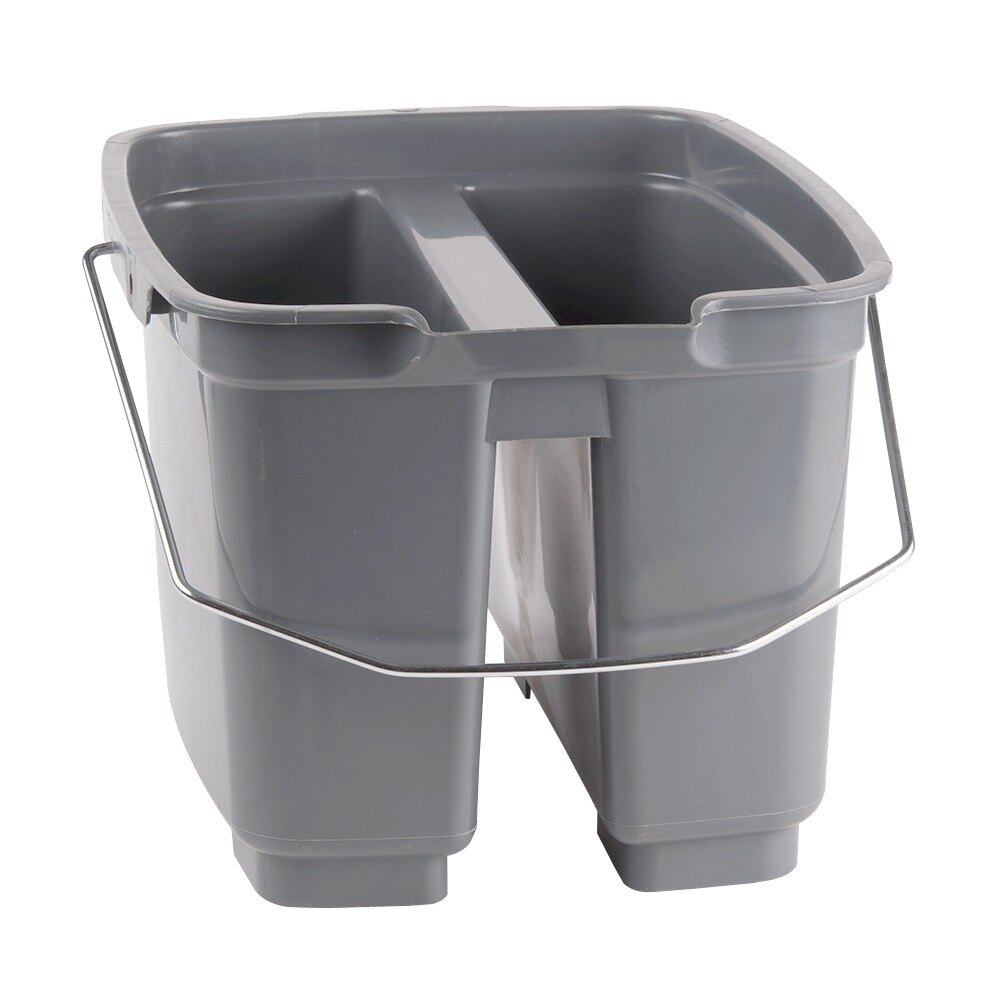 Lavex Janitorial 19.5 Qt. Gray Divided Plastic Bucket