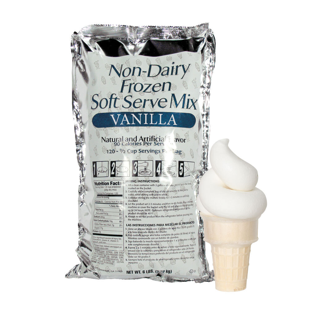 Vanilla NonDairy Soft Serve Ice Cream Mix 6/Case
