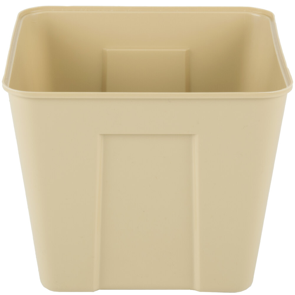 3 Qt. Beige Square Plastic Ice Bucket