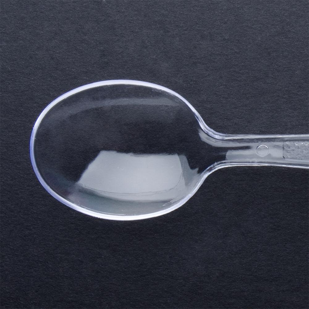 Visions Heavy Weight Clear Plastic Soup Spoon 100 / Pack