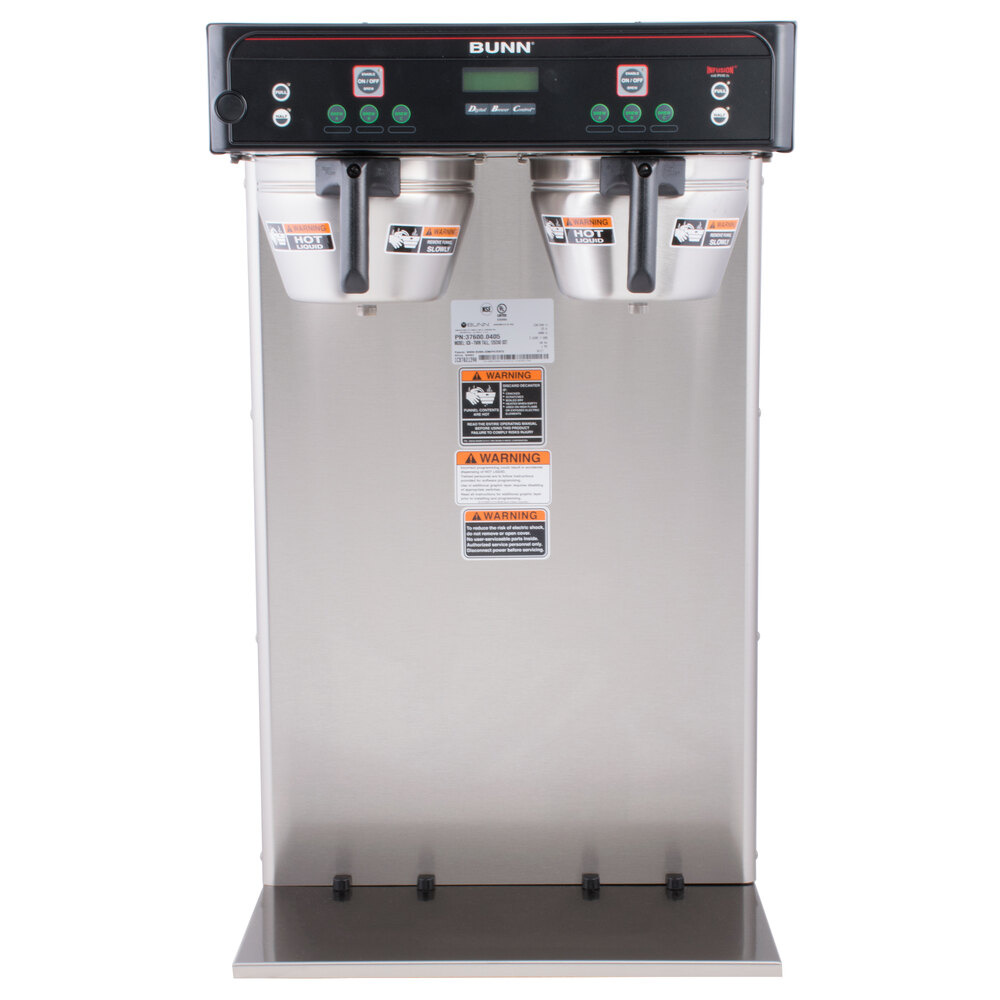 Bunn 37600.0011 BrewWISE ICBTWIN Tall Dual Infusion Series Coffee Brewer with Side Faucet 120
